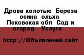 Дрова колотые. Береза, осина, ольха - Псковская обл. Сад и огород » Услуги   